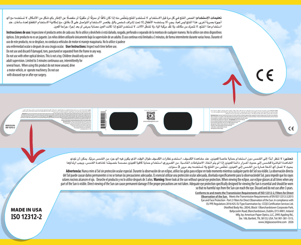 Plain White Eclipse Glasses